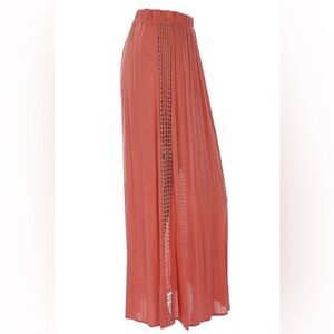 Elegant Coral Maxi Skirt